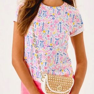 NWT Lilly Pulitzer Barreto Knit Top Summer Serenade Colorful Patterned Top
